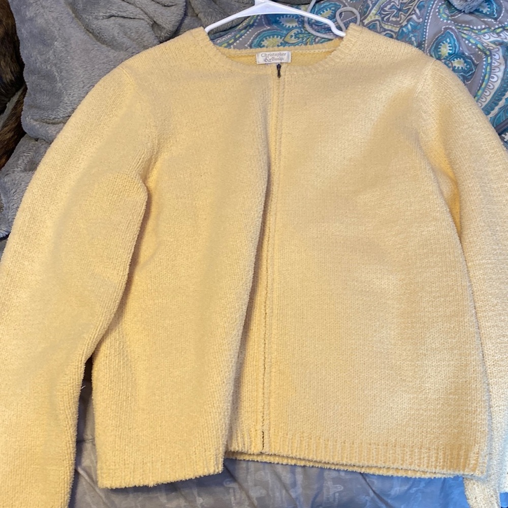 yellow zip up